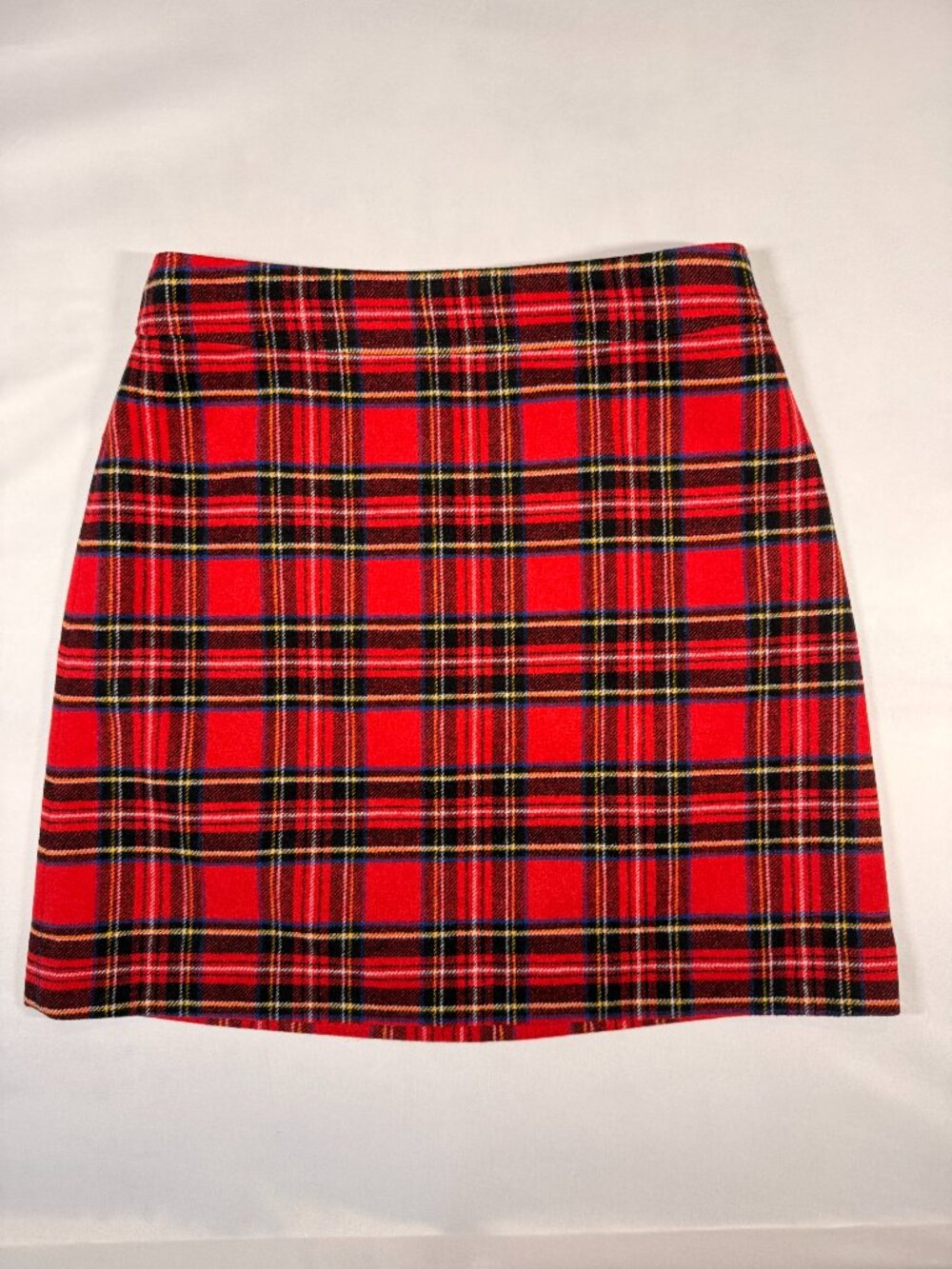 J.Crew NWT Size 10 Wool Blend Red Tartan Plaid Pencil Skirt